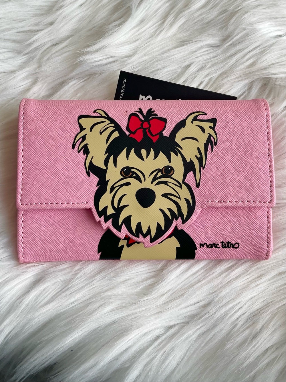 Marc Tetro Pink Yorkie Graphic Wallet